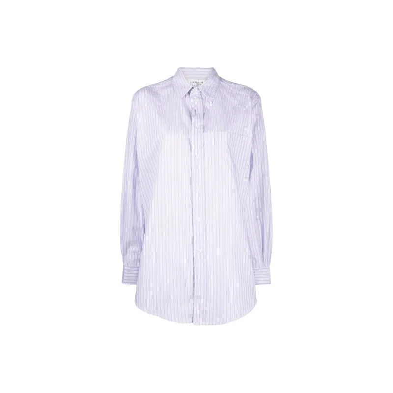 Maison Margiela Pinstripe Long Sleeved Shirt-0