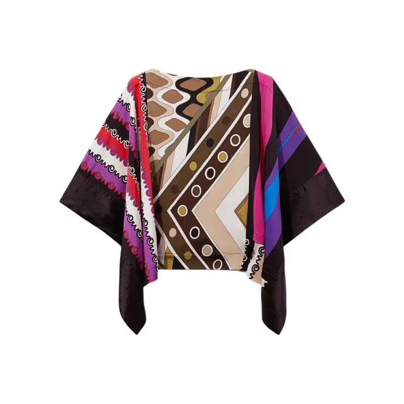 EMILIO PUCCI Patchwork print Kaftan Top-0