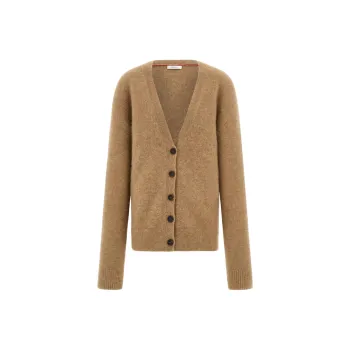 Ferragamo Plunging V Neck Knitted Cardigan