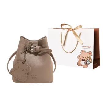 ERANGBEAR PU Bucket Bag, Crossbody Bag Small Size Women's Multicolor