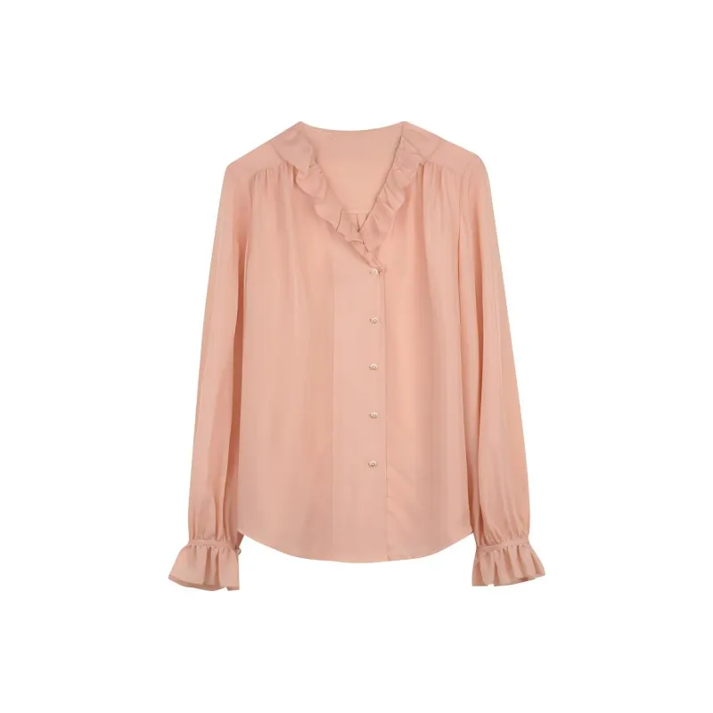 SOLIGHTER Shirt Women's Orange Pink-0