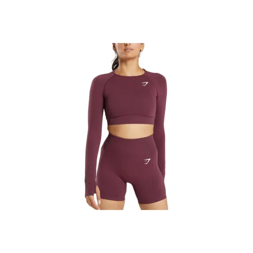 GYMSHARK T-Shirt Women's Roasted Chestnut Charcoal Gray