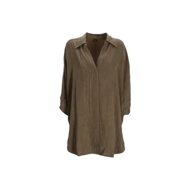 HUGO BOSS Crinkled-finish Mini Dress-0