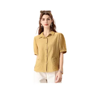 FENHONGMALI Shirt Women's Yellow