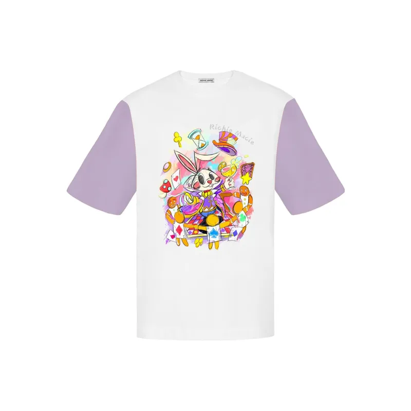 Richie Macie T Shirts Women's Purple & White-0