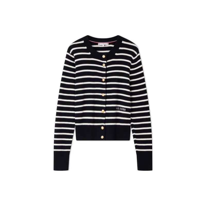 Tommy Hilfiger Knitwear Women's Navy Blue White Stripes-0