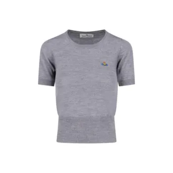 Vivienne Westwood Logo Embroidered Knitted Top