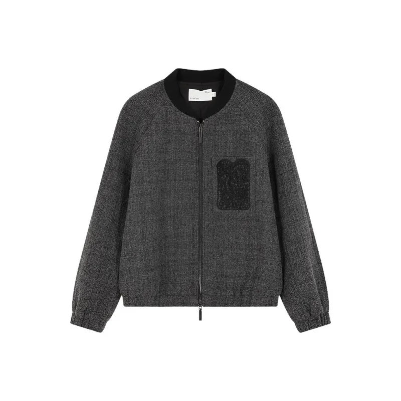 IHIMI Jackets Coats Women's Dark Heather Gray-0