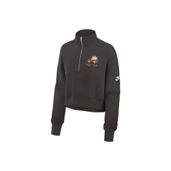 Nike Cleveland Browns Rewind Phoenix Women's Nike Nfl Cropped 1/4 Zip Crew
