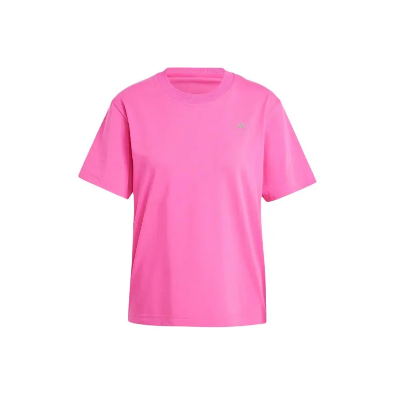 Adidas Drop Shoulder Sleeve T-Shirt Women's Solid Magenta-0