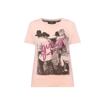 GUESS T Shirts Women's Pink