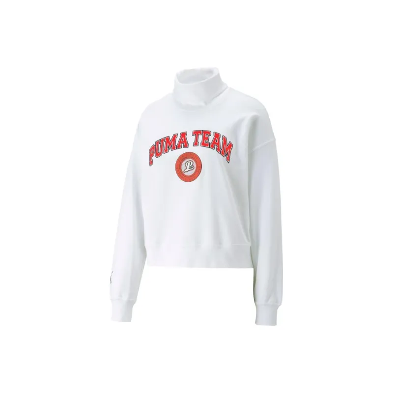 PUMA Power Aop Sweatshirts Women's White-0