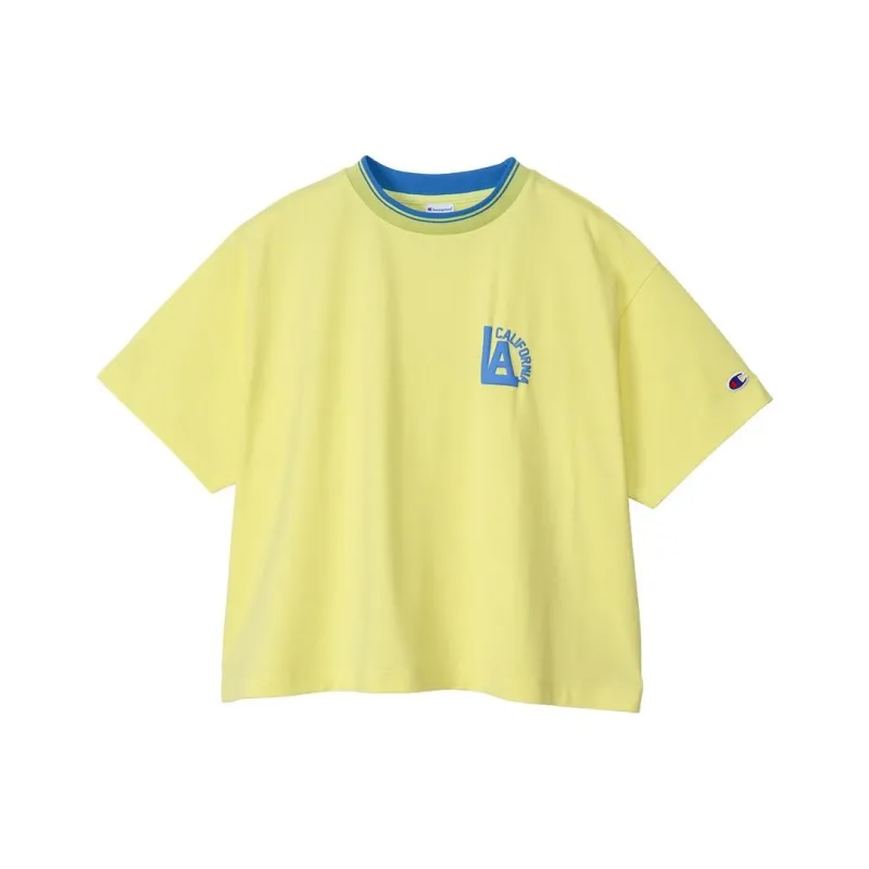 Champion SS24 T Shirt Women's Light Yellow-0