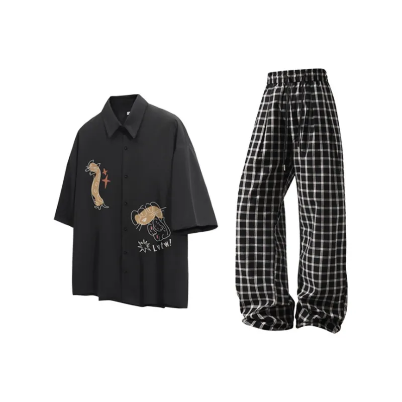 LIVINGTOWN Shirt Matching Set Unisex-2