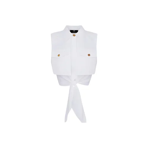 Elisabetta Franchi Cape-insert Cropped Shirt