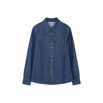 IHIMI Shirts Women's Denim Blue