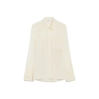 MaxMara Vongola Collection Silk Georgette Shirt Women's White