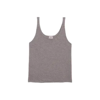 BASERANGE SS24 Rim Tank - Recycled Cashmere Camisole Women's Grey Melange