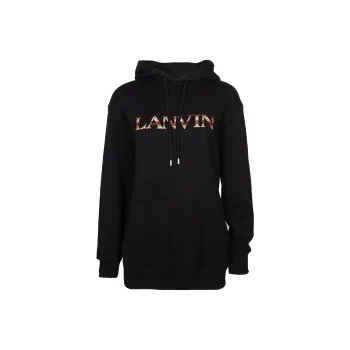 Lanvin Logo Detailed Drawstring Hoodie