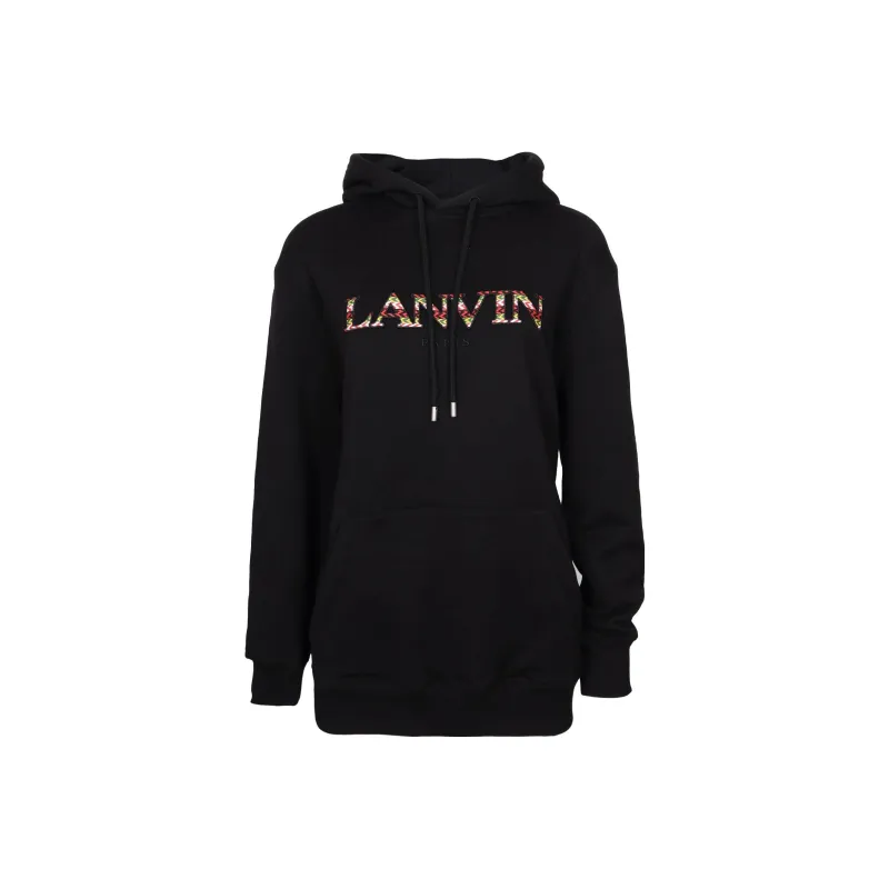 Lanvin Logo Detailed Drawstring Hoodie-0