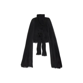 Balenciaga Scarf Pleated Blouse