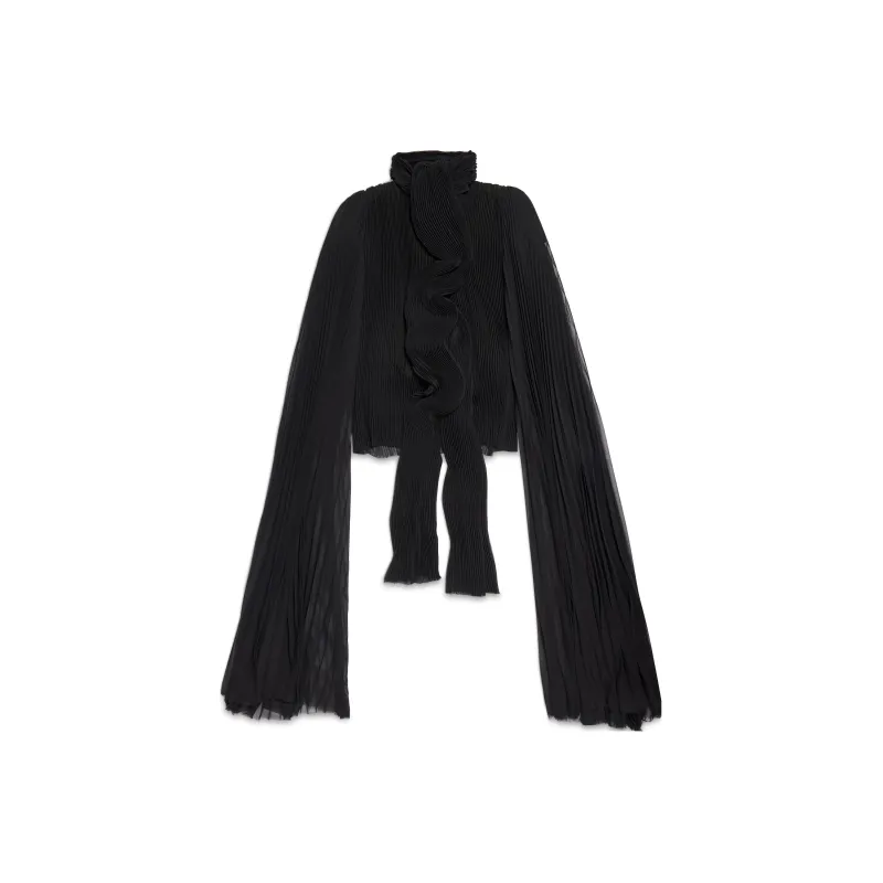 Balenciaga Scarf Pleated Blouse-0