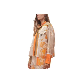 HERMES Shirts Women's Beige
