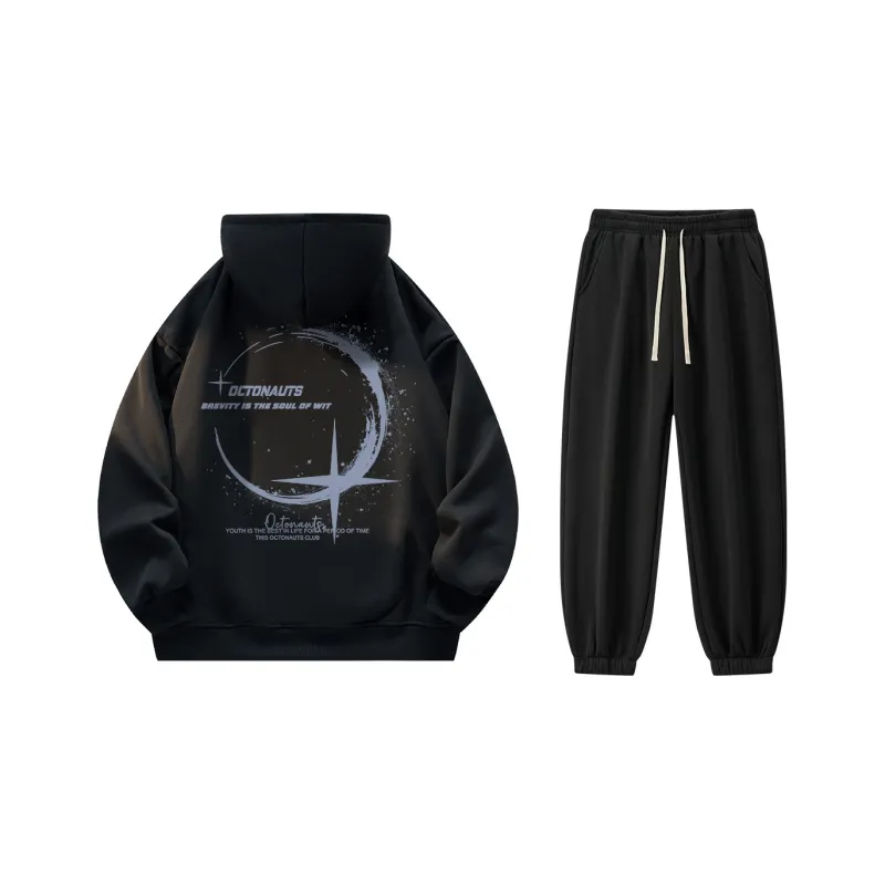 Small Columns Under The Sea Sweatshirt Set Unisex-6