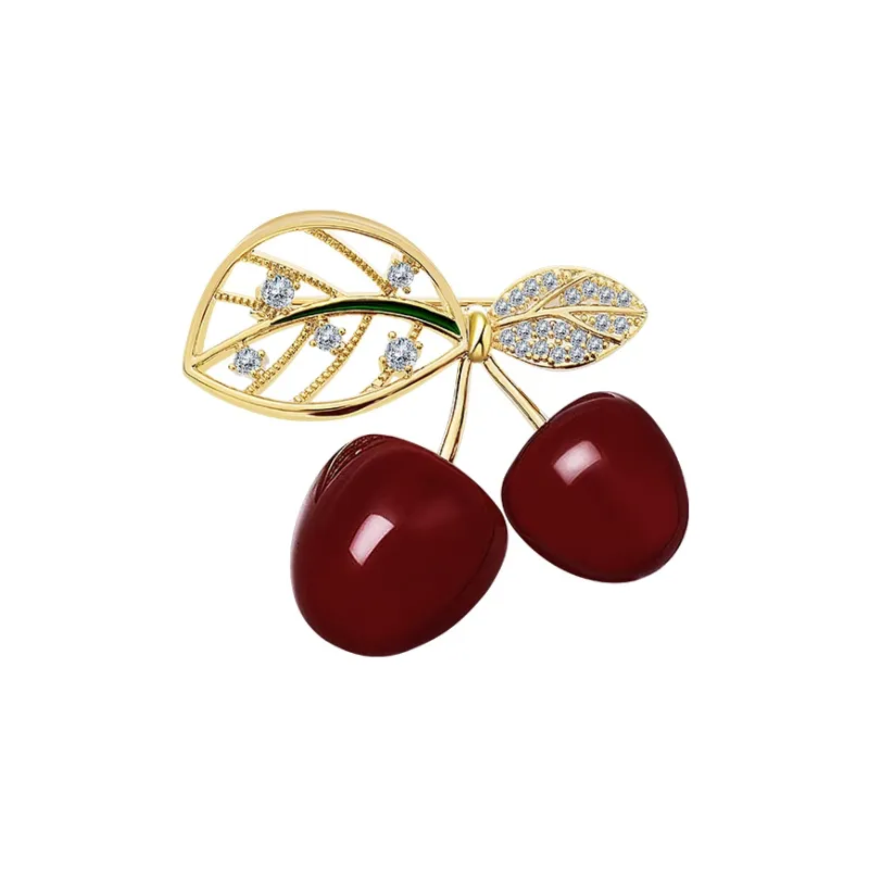 ROYALSASA Faux Crystal, Copper Brooches Women's-0