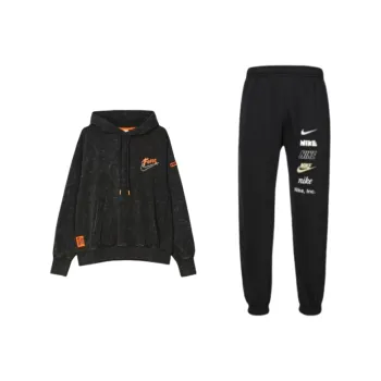 Nike Sweatshirt Set Unisex Black