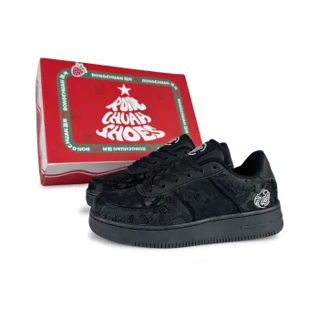 Rongchuan Slip Resistant, Abrasion Resistant, Lightweight, Height Increasing Low Top Skateboard Shoes Unisex Black