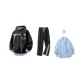 Black+Black Pants (Includes 1 Free Light Blue Shirt)
