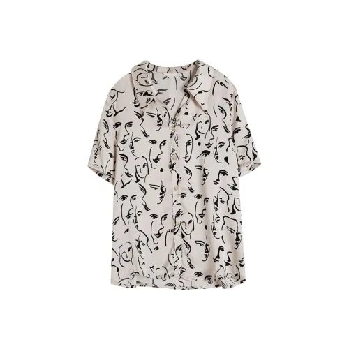 Painting system Shirts Women's Apricot