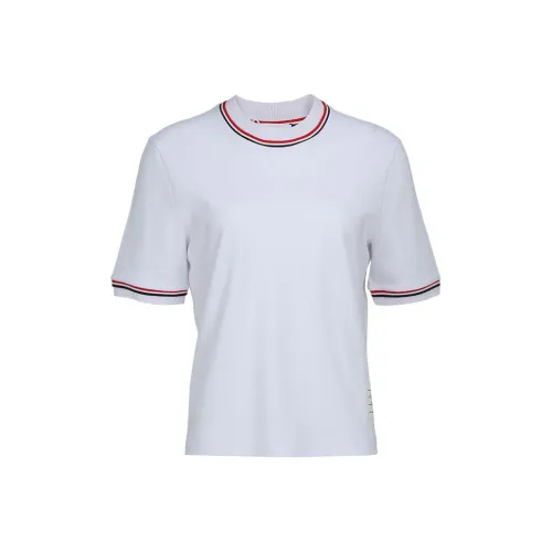 THOM BROWNE Stripe trim Detail T shirt