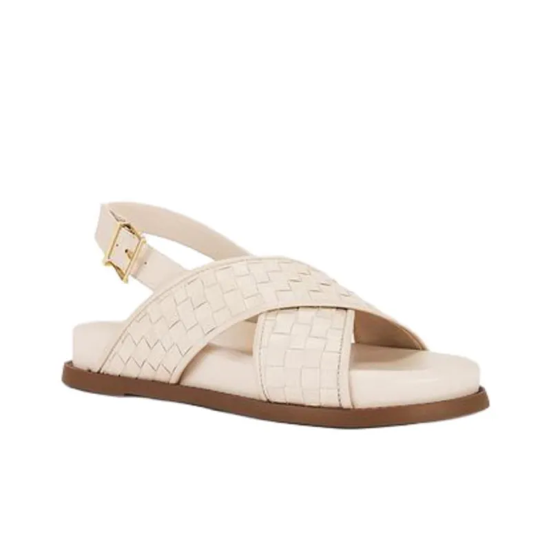 Schutz Ruby One Strap Sandals Women's Beige-2