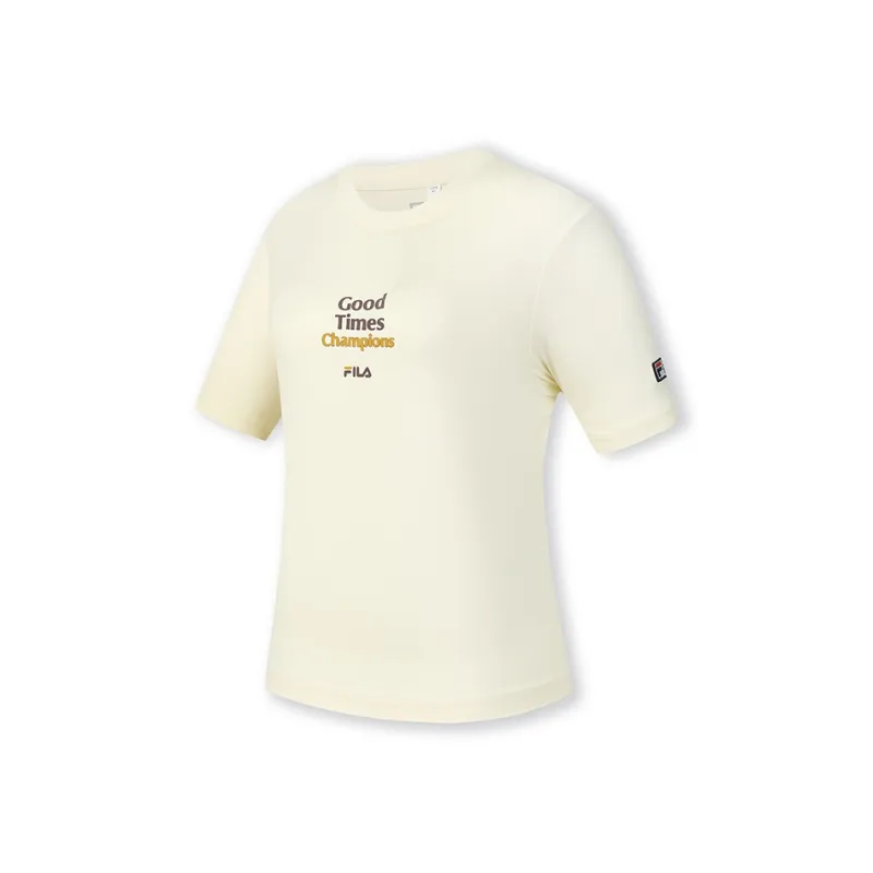 FILA T Shirts Women's Coix Seeds Yellow-0
