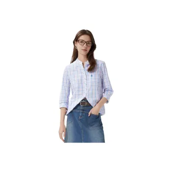 Hush Puppies Shirt Women's Blue White