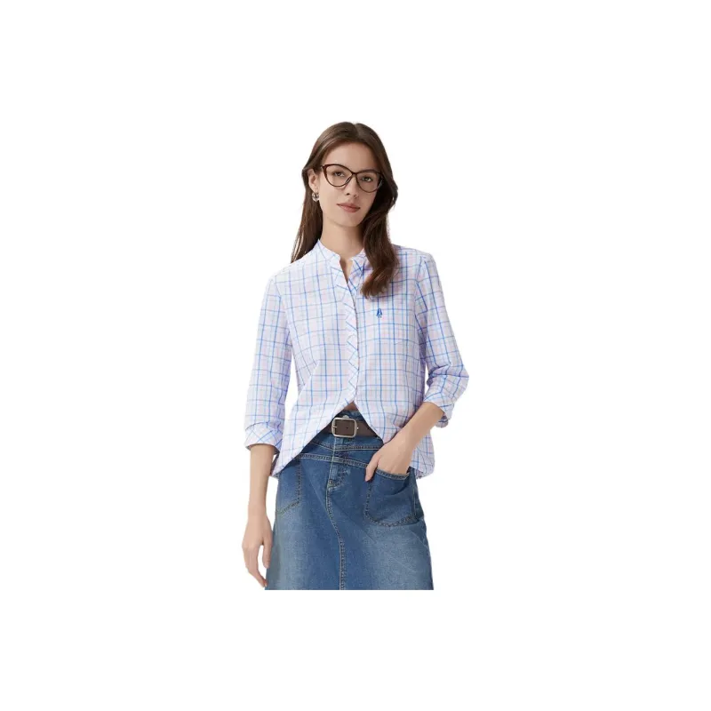 Hush Puppies Shirt Women's Blue White-0