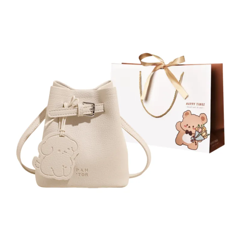 ERANGBEAR PU Bucket Bag, Crossbody Bag Small Size Women's Multicolor-6