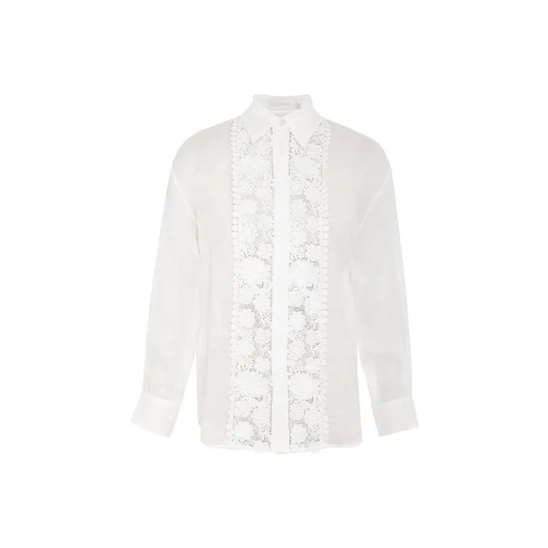 Zimmermann Raie Lace panel Shirt-0