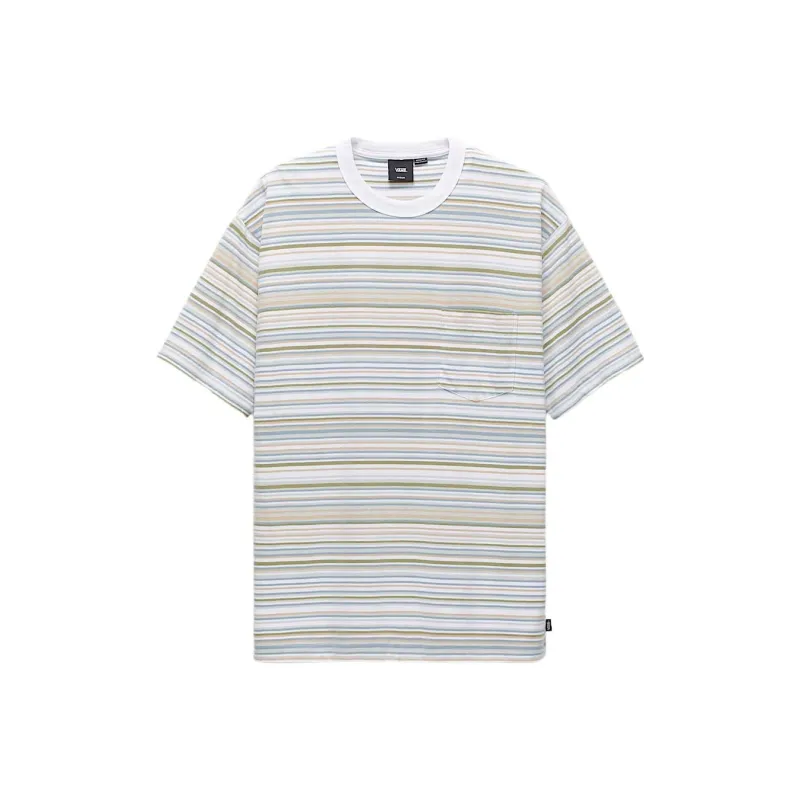 Vans T-Shirts Men White Blue-0