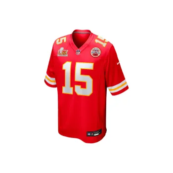 Nike NFL SS25 Patrick Mahomes Kansas City Chiefs Super Bowl LIX Game Rugby Jerseys Men's Red