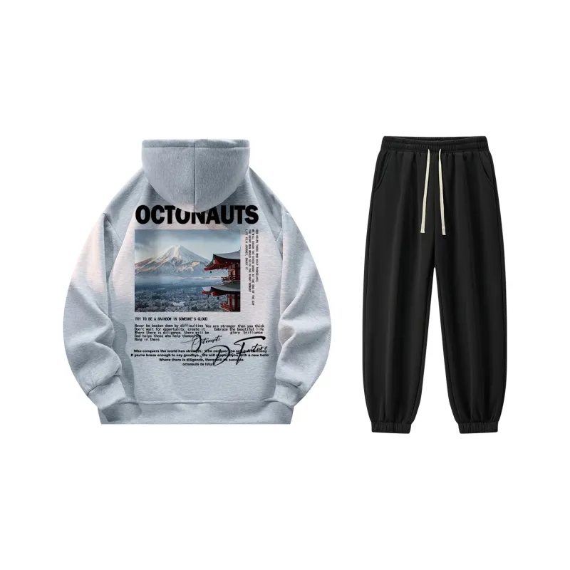 Small Columns Under The Sea Sweatshirt Set Unisex-14