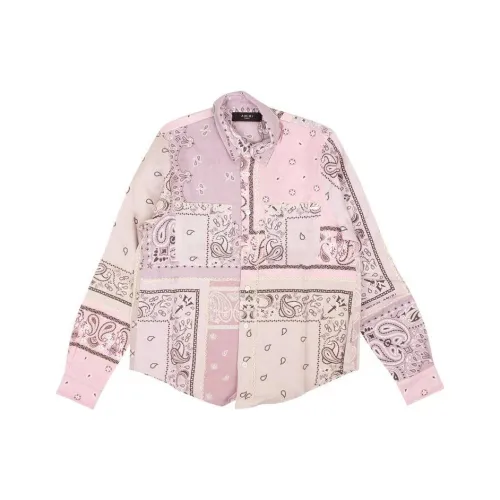 AMIRI Bandana Reconstructed Flannel Shirt 'Lavender'