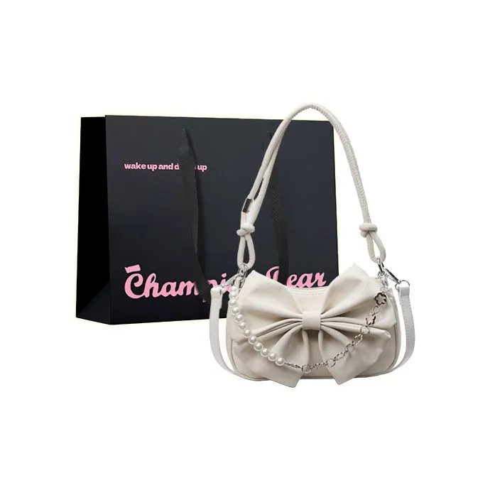 Champion Cub PU Shoulder Bag Regular Women's Black/Ecru/Pink/Green-5
