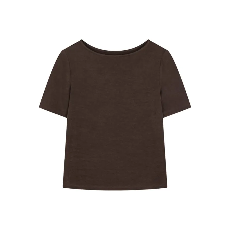 IHIMI Regular T Shirt Women's Dark Brown-0