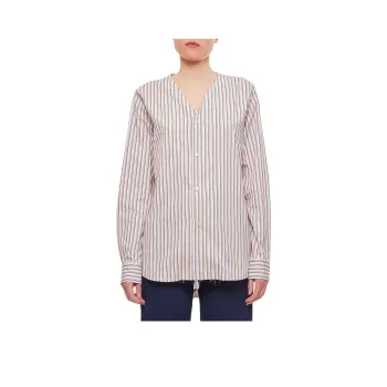 Plan C Striped V neck Long sleeve Shirt