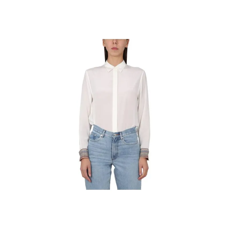 Paul Smith Paul Smith Classic Striped Series Shirts Women's White-0