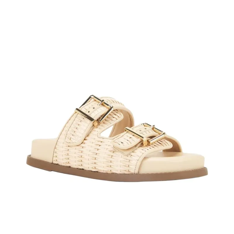 Schutz Slide Slippers Women's Beige-2