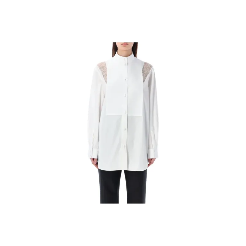 Burberry Lace trim Cotton Shirt-0